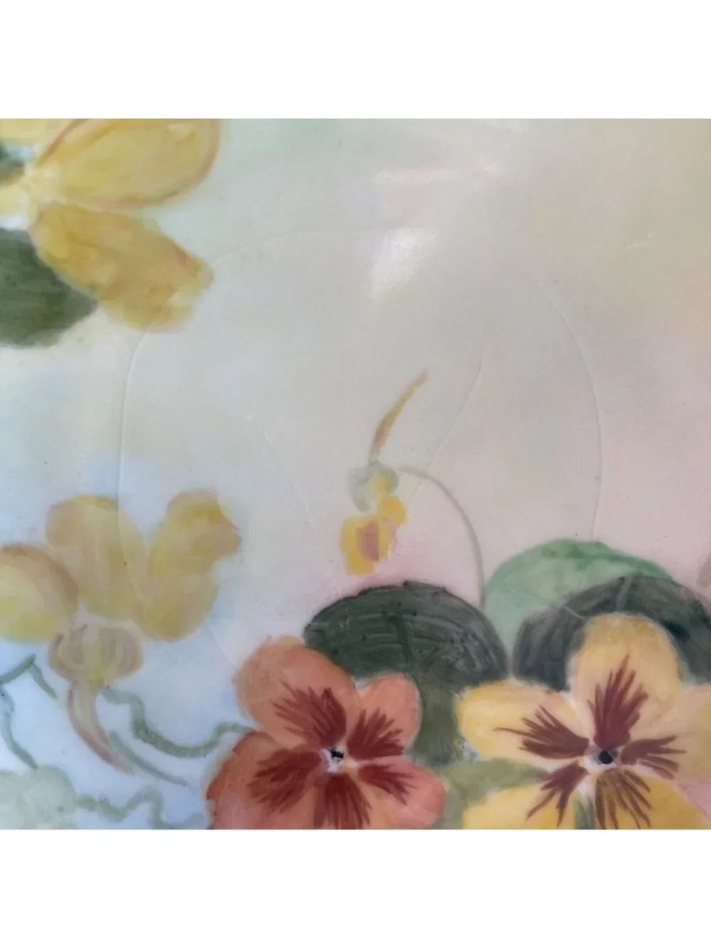 Antique The Geo H. Bowman Co Hand Painted Floral Plate